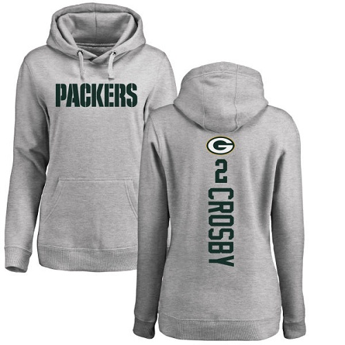 Green Bay Packers Ash Women 2 Crosby Mason Backer Nike NFL Pullover Hoodie